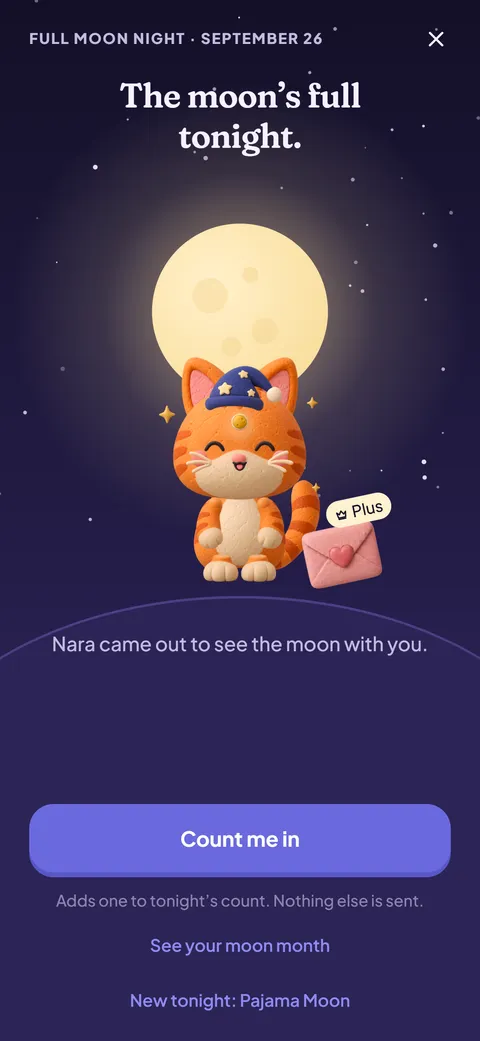 Full Moon Night: Nara on a hill under the full moon.